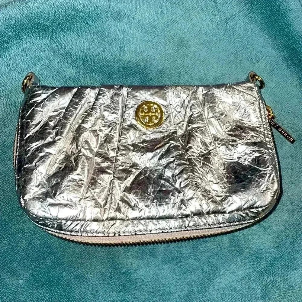 Tory Burch metallic cross bag